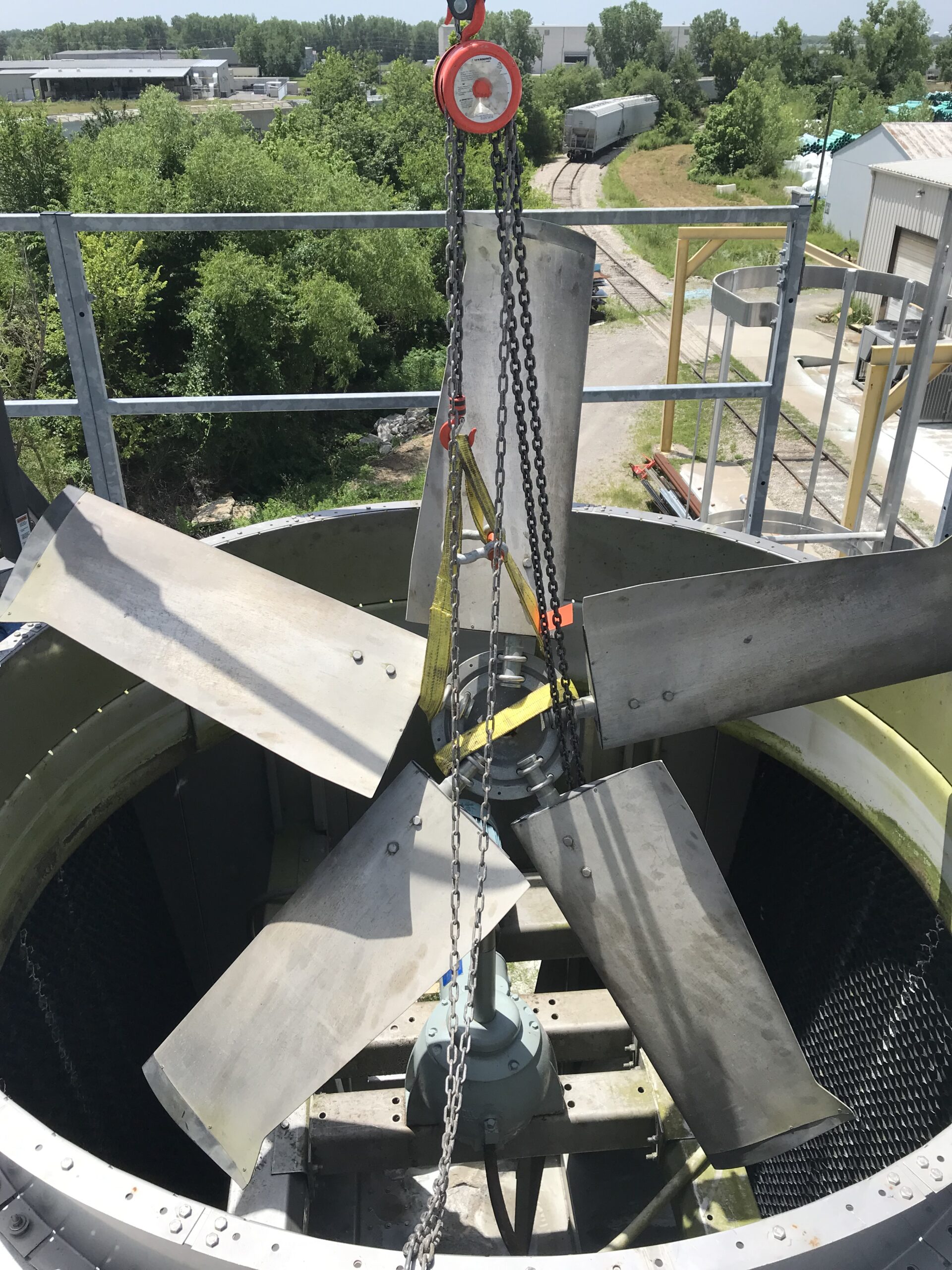 Cooling tower Fan and Gear Box Replacment